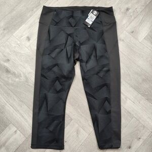 NWTS! Under Armour Women's XL Grey Leggings Capri Medium 1331806 012